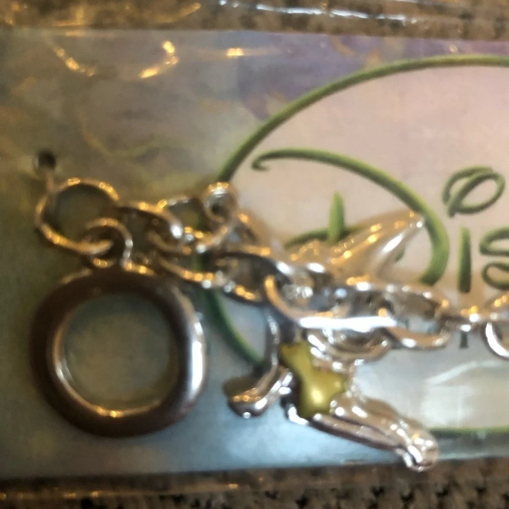 Disney Fairies Bracelet Silver‎ Charm Girl's Kids Pixie Gift NWT New on Card